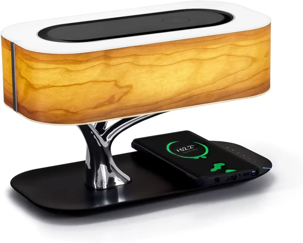 AMPULLA Masdio by Ampulla Bedside Lamp with Bluetooth Speaker and Wireless Charger