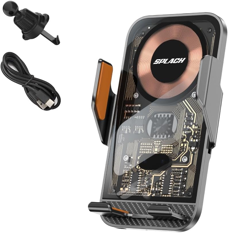 Splatch Zippy wireless charging phone holder for cars