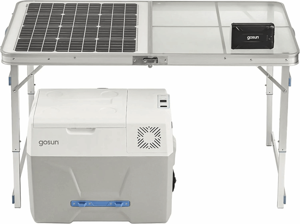 solar powered cooler for off-grid outdoor food storage