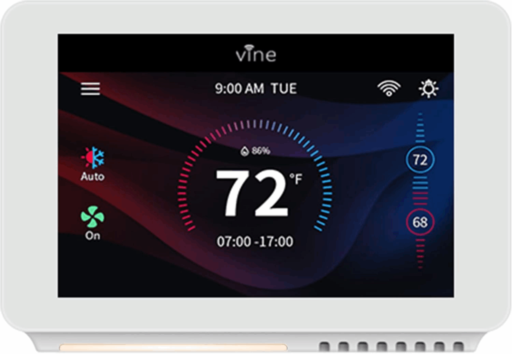 Vine Wi-Fi thermostat with touchscreen - smart home climate control